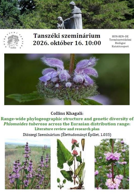 Tanszéki szeminárium | Debreceni Egyetem TTK Növénytani Tanszék
